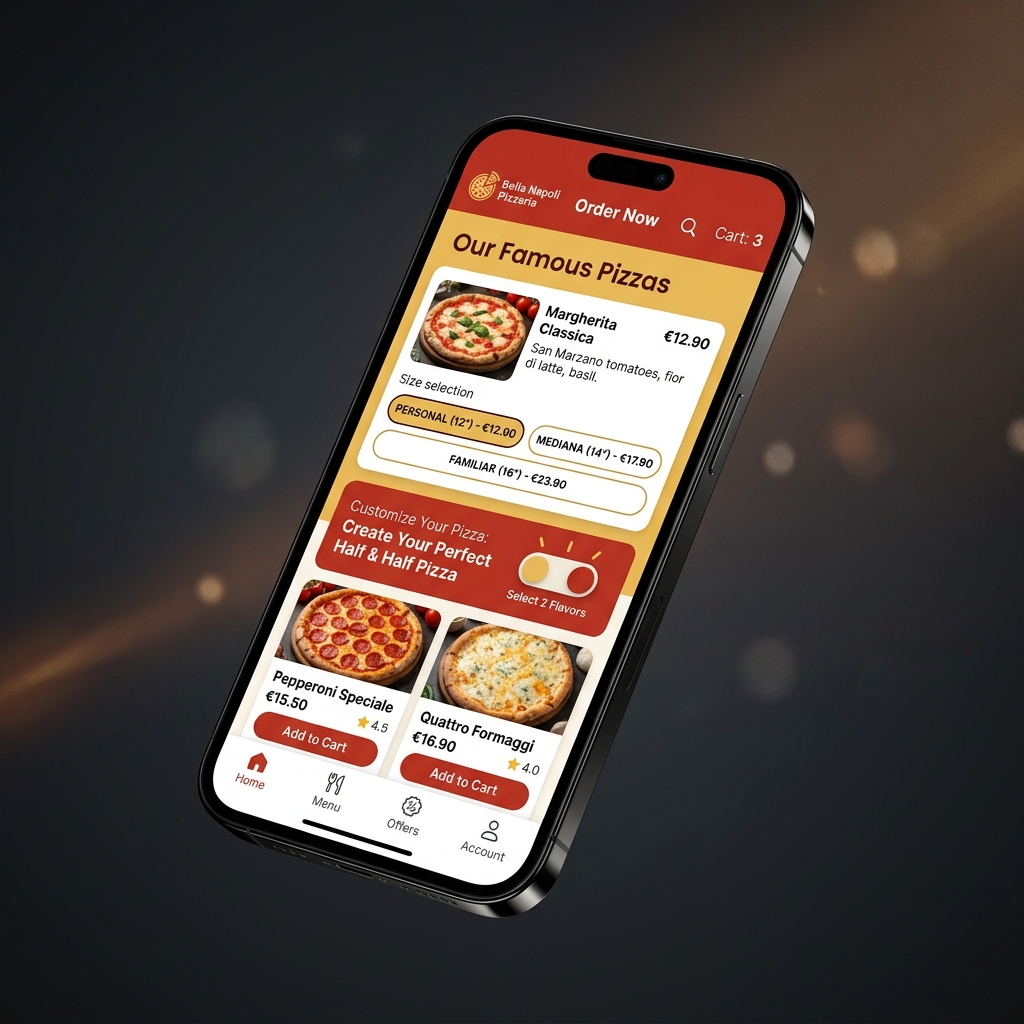 Demo de menú digital para pizzerías